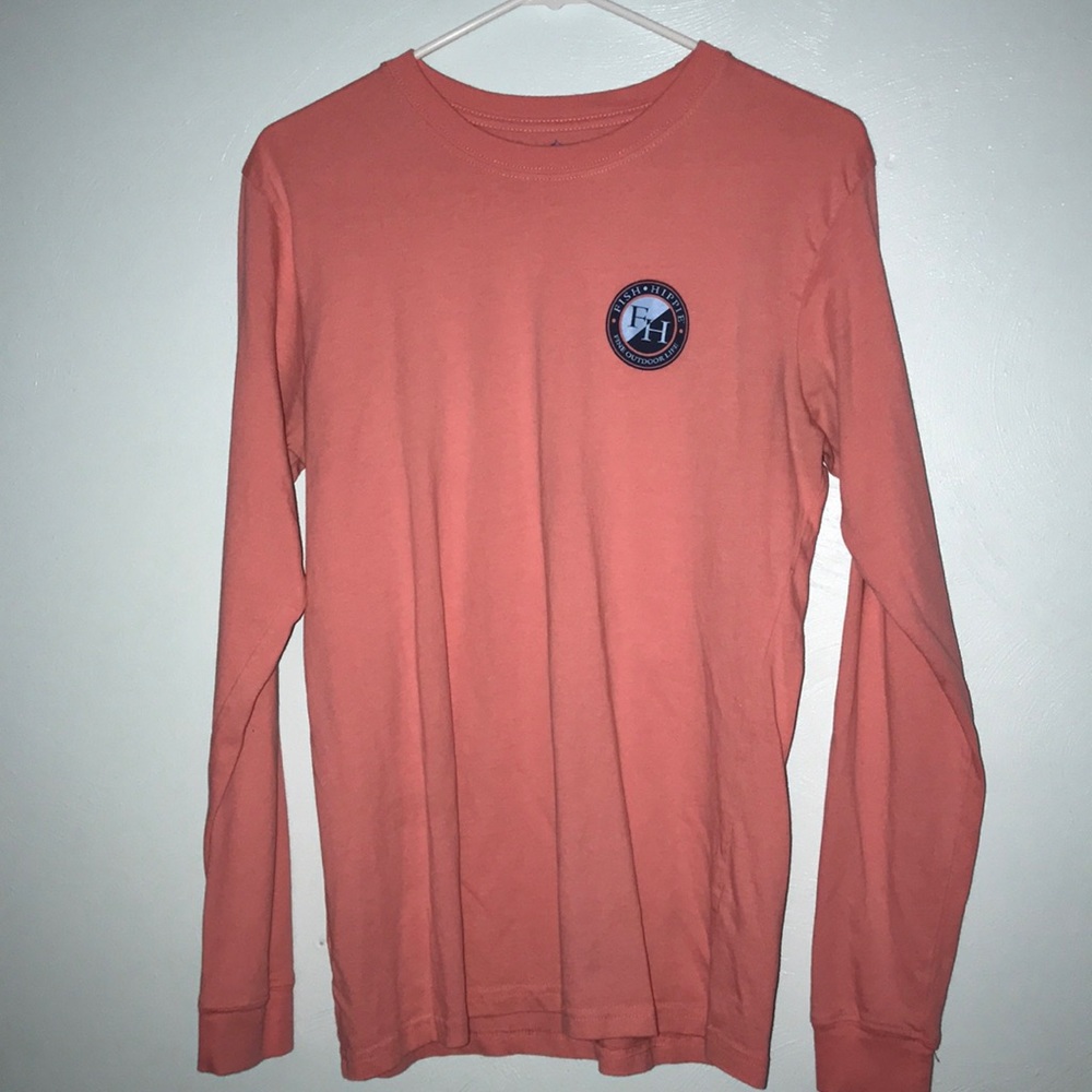 Pink long sleeve fish hippie T-shirt